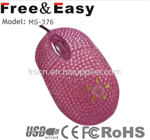 Diamond/Rhinestone/Crystal gift mouse usb cable