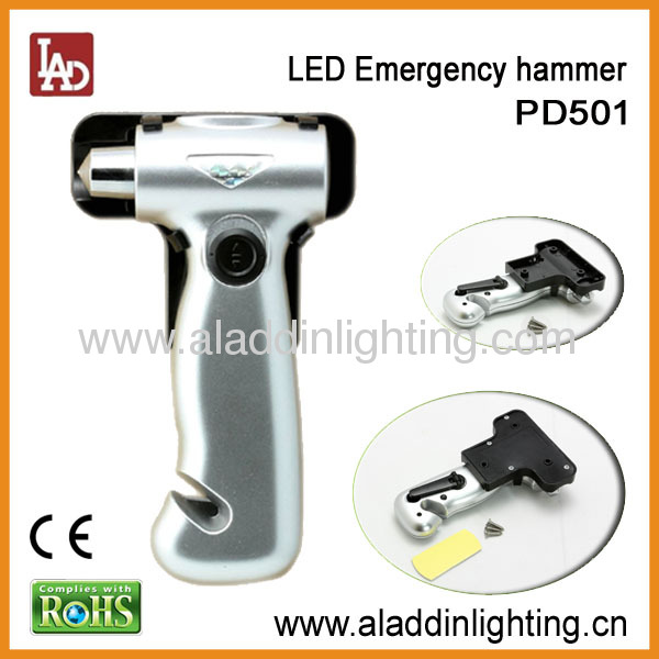 4in1 dynamo emergency auto safety hammer with 3 LED torch