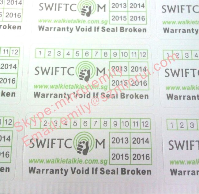 Custom Warranty Stickers for Your Own Mobile Fix Shop,Tamper Evident Warranty Labels 