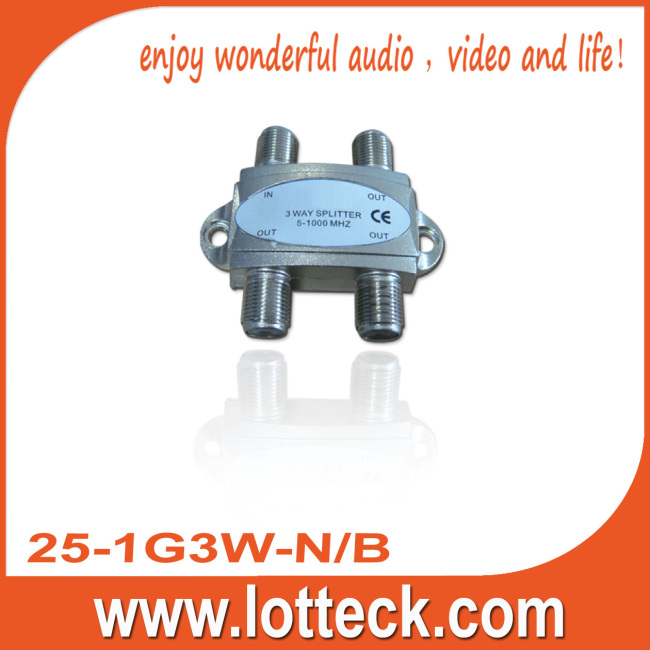 LOTTECK 25-1G2W-N/B 3-Way Splitter