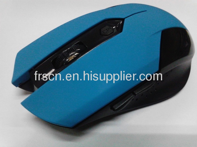 2013 newest design cool shape rubber oil surface wireless mouse with 5keys