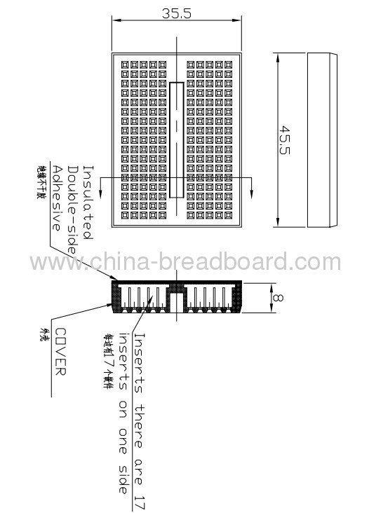 colorful 170 points solderless Breadboard