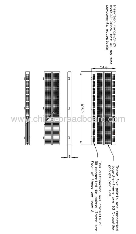 ZYJ-102 - - 830 points transparent solderless Breadboard