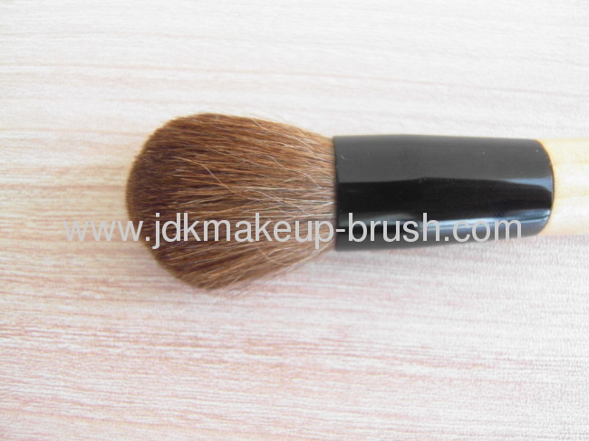 Mini soft Goat hair Blush Brush with Natural wooden Handle