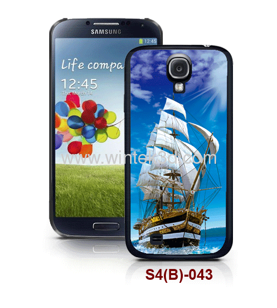Samsung galaxy SIV case with 3d picture, pc case rubber coated.