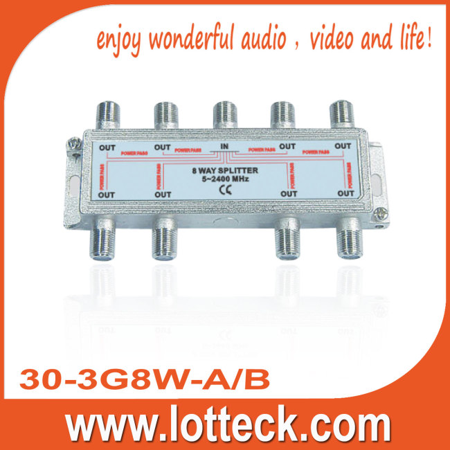 LOTTECK30-3G8W-A/BSAT 8-WAY-SPLITTER