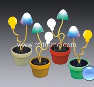 solar led mini mushroom table light 