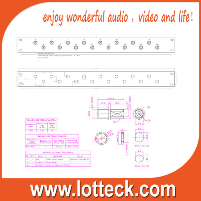 1.5mm cold-rolled steel patch panel