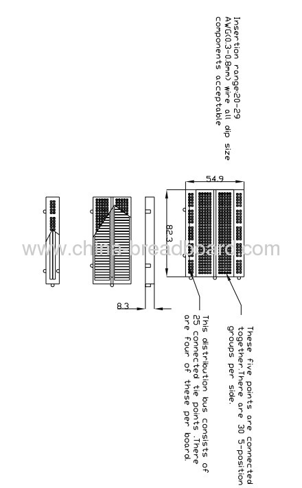 ZYJ-60 - - 400 points transparent solderless Breadboard