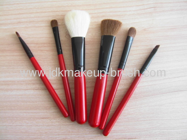 Handmade Makeup Brush Set cosmetic face brush with Red Handle