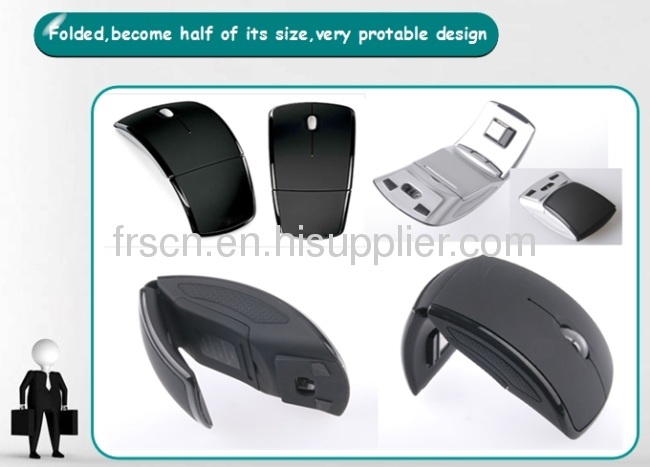 white/black OEM colors slim wireless folidng mouse