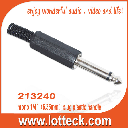 mono 1/4(6.35mm) plug,plastic handle