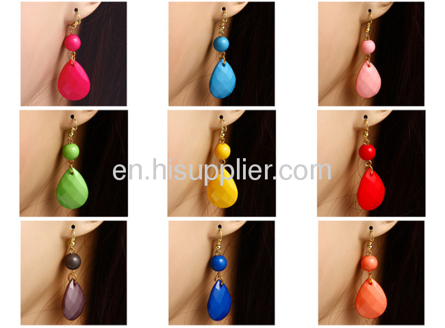 2013 Summer Cheap Wholesale Chinese Teardrop Bead Earrings