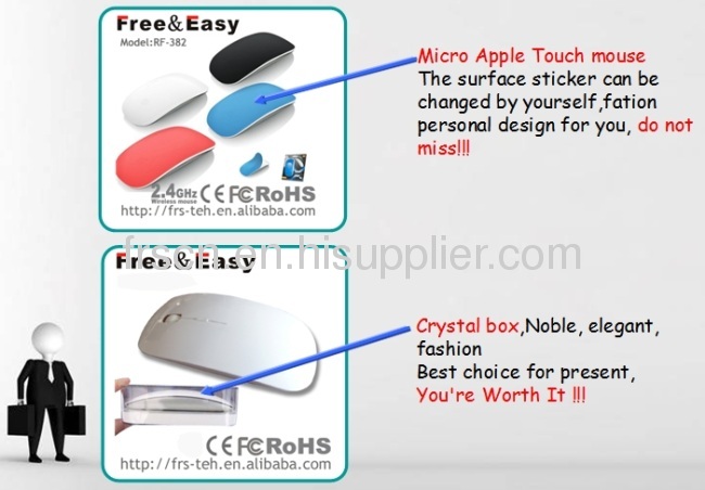 2.4g wireless slim mouse Super wireless thin mouse