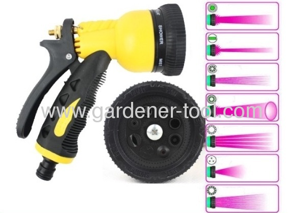 15M Garden Water Hose With Advanced Plastic 8 Pattern Trigger Nozzle