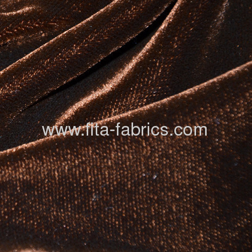 High quality folded shiny velvet pleuche fabric