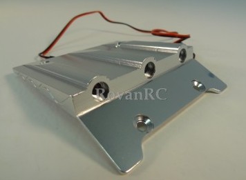 silver aluminum roof scoop lighted