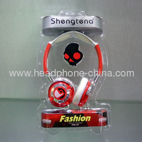 Colorful Foldable Blister Packaging Stereo Over Ear Headphone STN-101