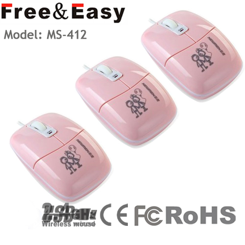 Wired mini 3d optical pocket mouse