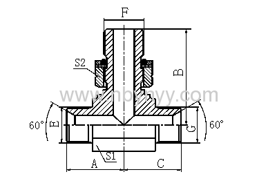 ABGB-OG BSP MALE 60° SEAT / BSP MALE O-RING BRANCH TEE ADAPTOR FITTINGS HYDRAULIC ADAPTER 