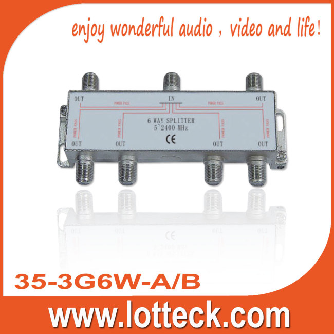 CE Certifcated 35-3G6W-A/B SAT6-WAY SPLITTER