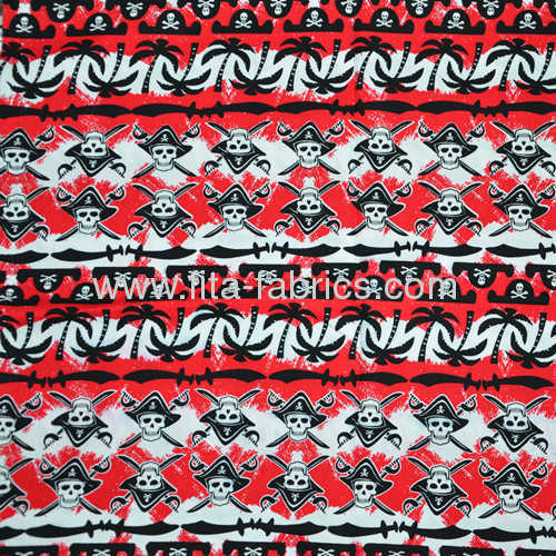  Corsairs printedplain weave fabric