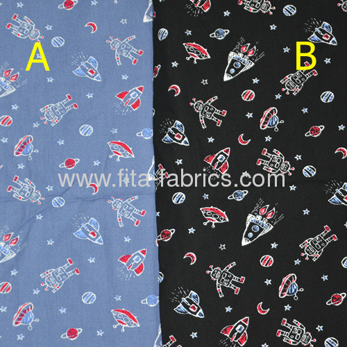 100% cotton fabric poplin Transportation printed