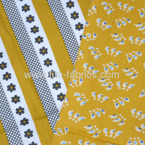 Woven printed 100% cotton fabric poplin