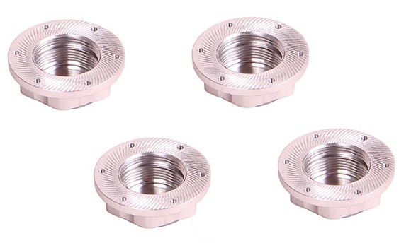 CNC Silver Baja enclosed wheel nuts 