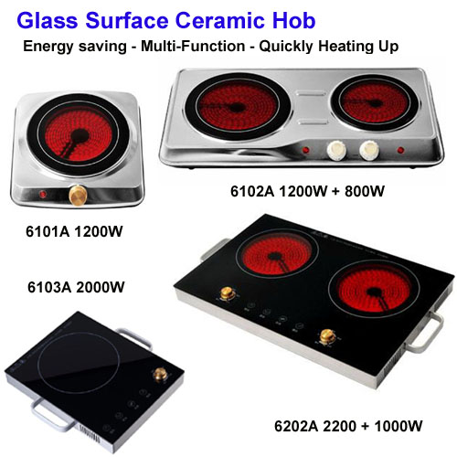 Double Electric Ceramic Hob Cooker