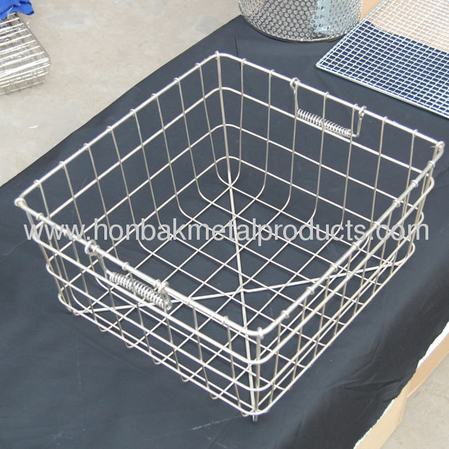 stainless steel industrial wire basket/plain steel wire baskt