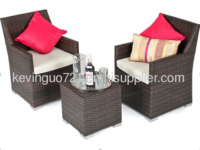 3 Piece Rattan All Weather Furniture Outdoor GardenSet