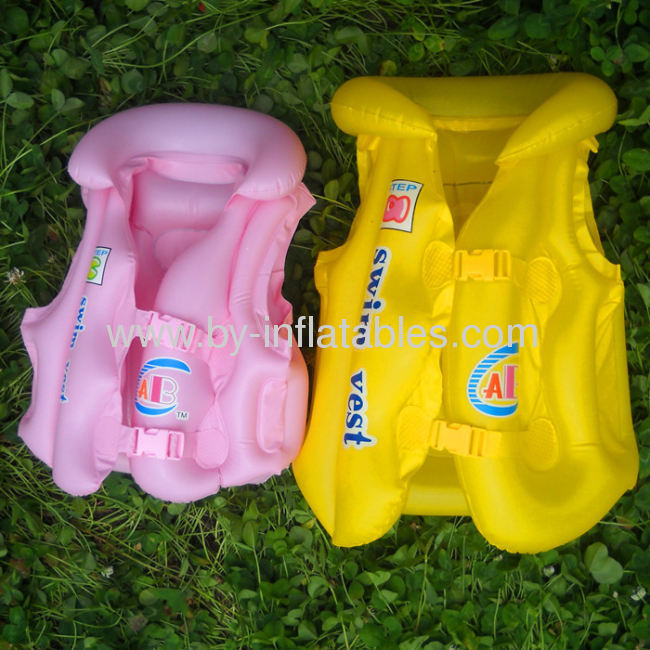 PVC inflatable kid swim vest