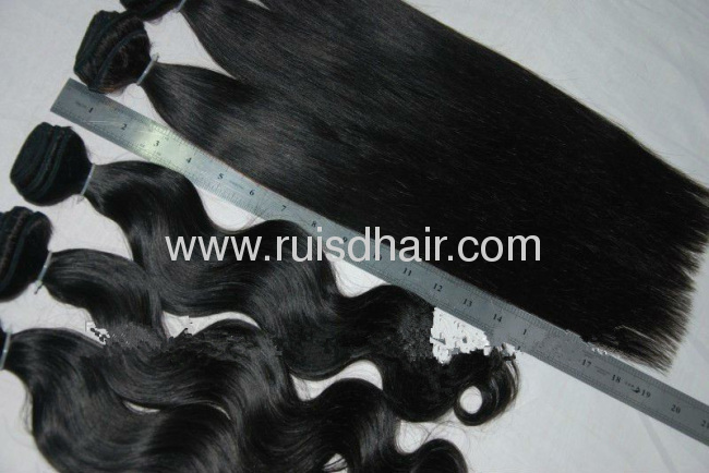 machined made remy human hair weft