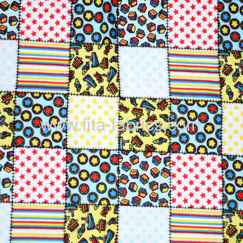 100% cotton Get Edgy flannel fabric for babys