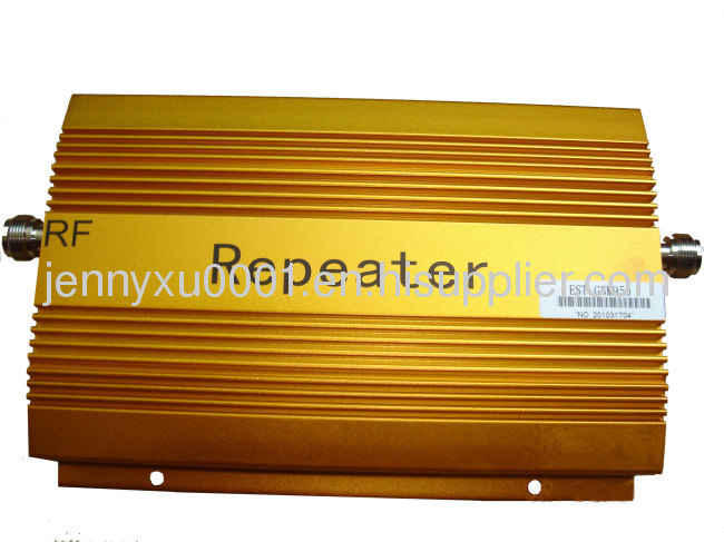 EST-GSM950 cellphone signal repeater golden color 200m² coverage area 900mhz mobile signal amplifier