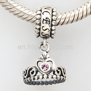 28 colors european Silver My Princess Dangle Charm Beads For Bracelets