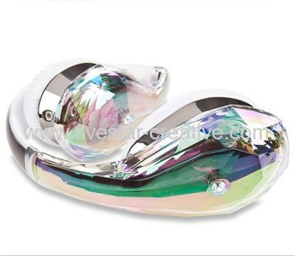 Monster Diamond Tears Edge w/ControlTalk Universal and Apple ControlTalk Headband Headphones-Crystal