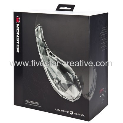 Monster Diamond Tears Edge w/ControlTalk Universal and Apple ControlTalk Headband Headphones-Crystal