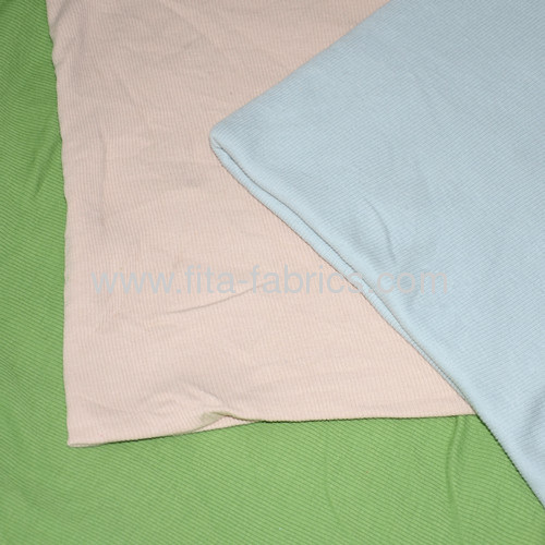 100%cotton dyed knitting 2x2 or 1*1 Rib fabric