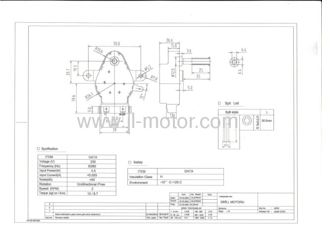 220V 6W 1-2RPM 50/60HZ <= 60K CW / CCW synchromous motor 