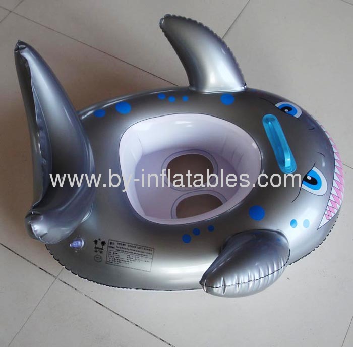 Cartoon shark inflatable swim seat 