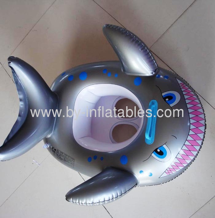 Cartoon shark inflatable swim seat 