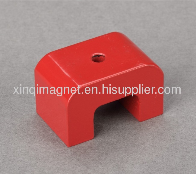 Alnico5 horseshoe magnet Red paint