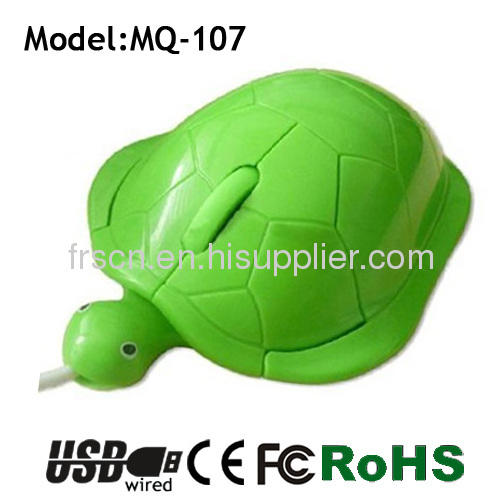 Mini green frog wired mouse USP/PS2 cable