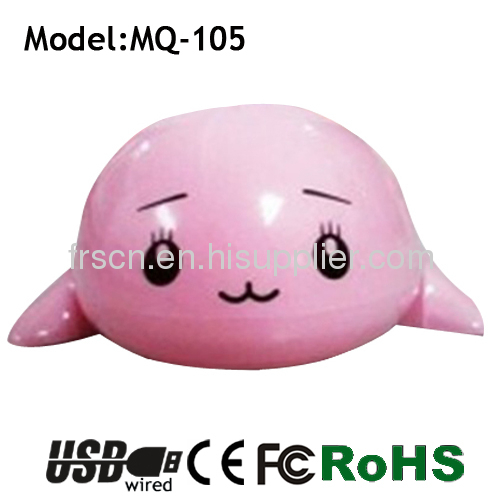 Pink cute pig shape mini usb mouse for computer promotion