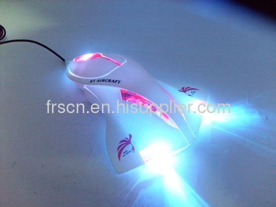 Mini airplane wired optical led mouse
