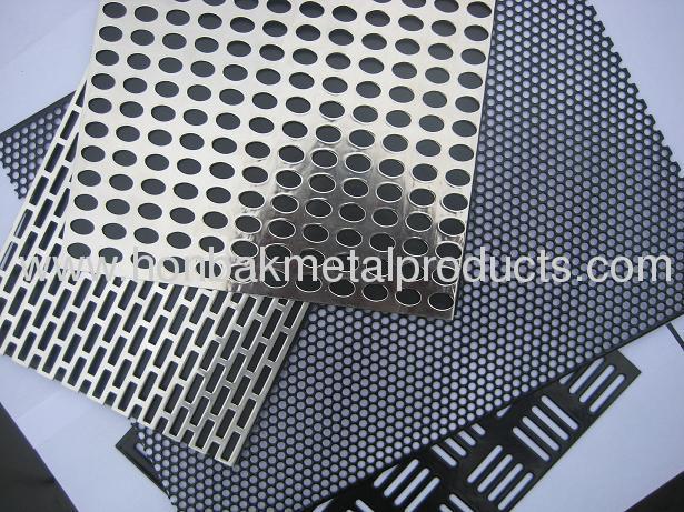 Perforated metal plate sheet