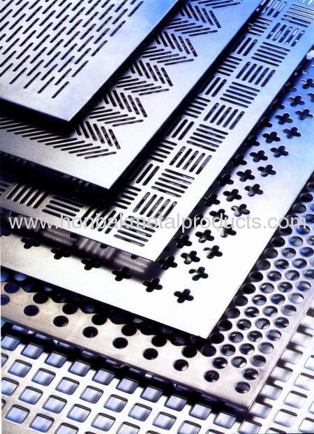 Perforated metal plate sheet