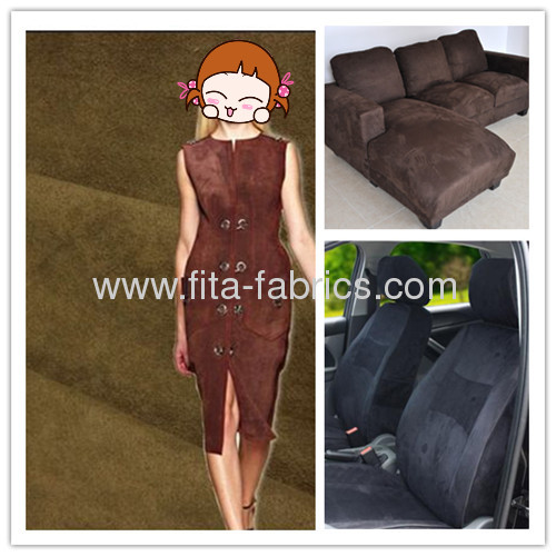 High Quality 105D*150D Polyester Tie-Dye Suede
